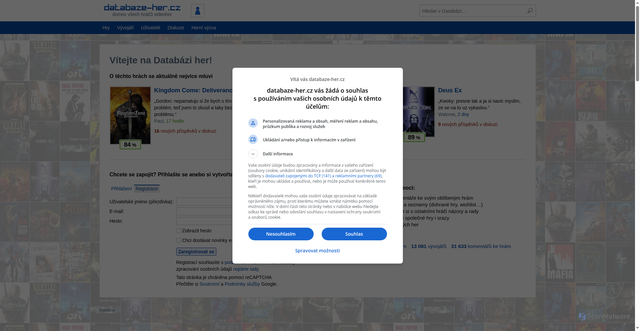 Security scan screenshot of https://databaze-her.cz