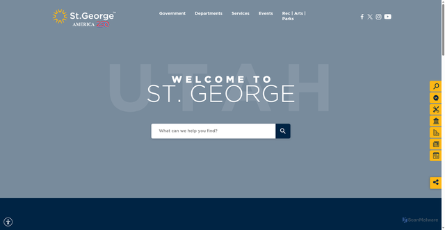 Security scan screenshot of https://sgcityutah.gov/