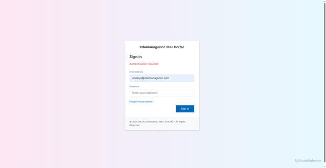 Security scan screenshot of https://yenicep.net/7890/chameleonx/chameleonx/index.html#acelaya@infomanagerinc.com