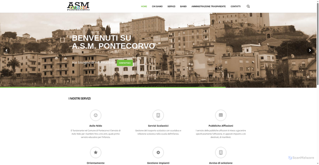 Security scan screenshot of https://www.asmpontecorvo.it/