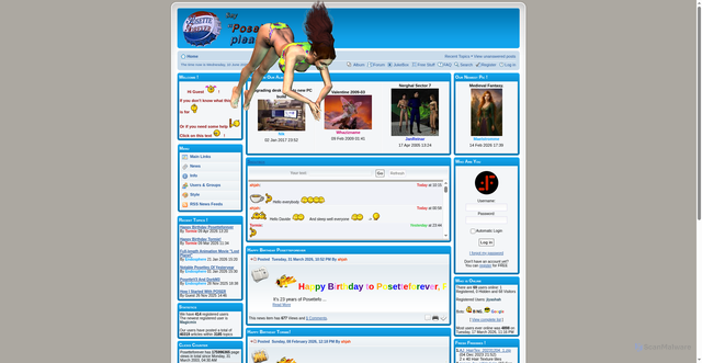 Security scan screenshot of https://www.posetteforever.com
