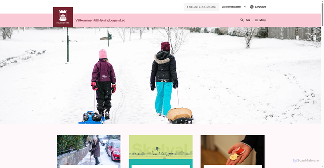 Security scan screenshot of https://helsingborg.se/