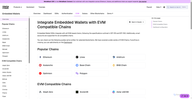 Security scan screenshot of http://metamask-docs-ldkp21iks-consensys-ddffed67.vercel.app/embedded-wallets/connect-blockchain/evm