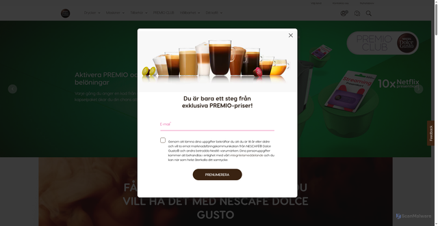 Security scan screenshot of https://dolce-gusto.se