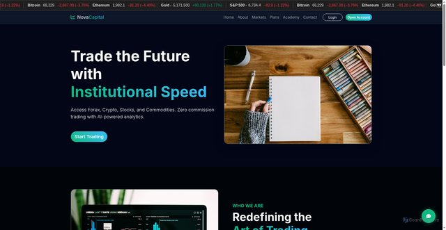Security scan screenshot of https://novacapitaltradeglobal.com/