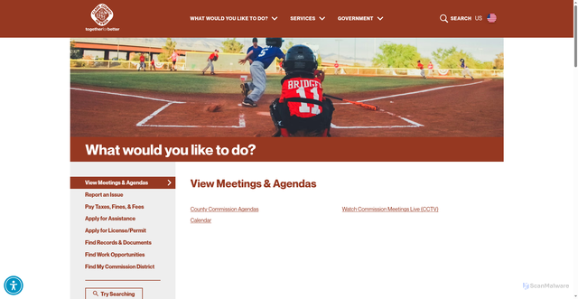 Security scan screenshot of https://www.clarkcountynv.gov/