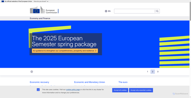 Security scan screenshot of https://economy-finance.ec.europa.eu/index_en