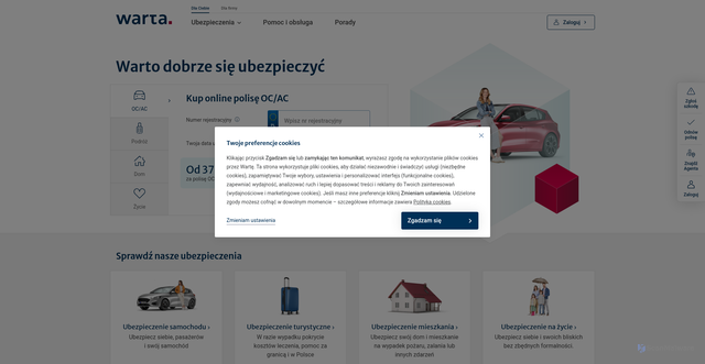 Security scan screenshot of https://warta.pl