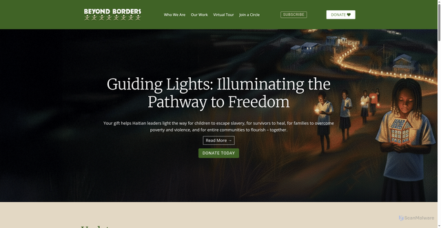 Security scan screenshot of http://beyondbordershaiti.org/