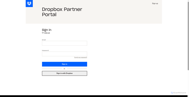 Security scan screenshot of https://dropboxpartners.com