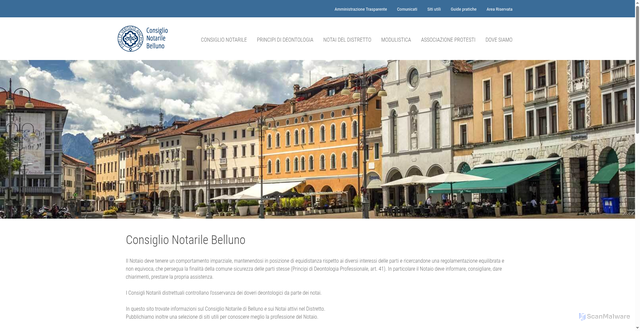 Security scan screenshot of https://consiglionotarilebelluno.it/