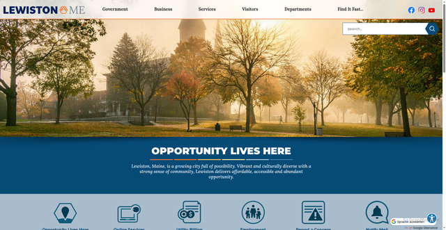 Security scan screenshot of https://lewistonmaine.gov/