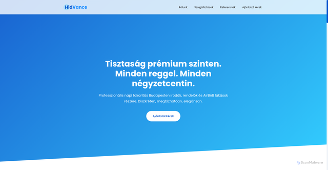 Security scan screenshot of https://hidvance.hu/