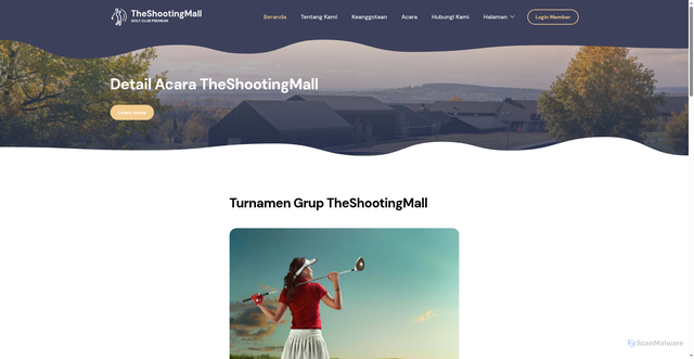 Security scan screenshot of https://theshootingmall-com.pages.dev/event-detail/index