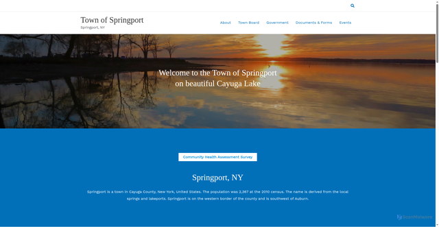 Security scan screenshot of https://springportny.gov/