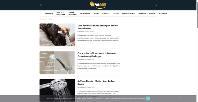 Security scan screenshot of https://forcom.it/