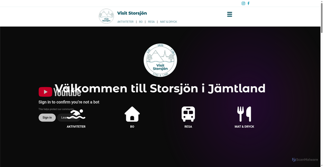 Security scan screenshot of https://storsjon.nu