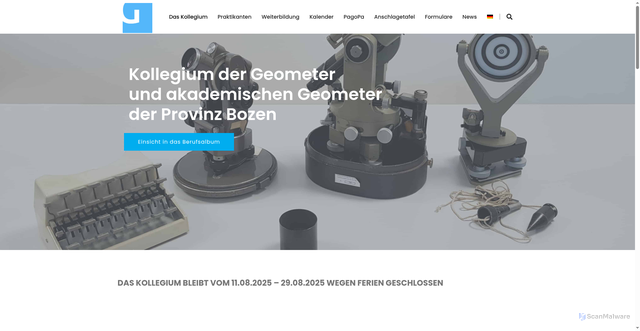 Security scan screenshot of https://www.geom.bz.it/