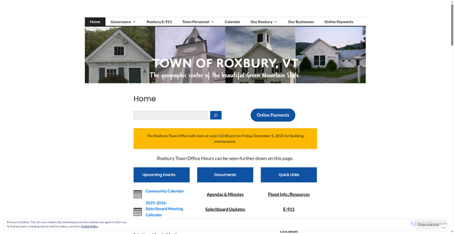 Security scan screenshot of https://roxburyvt.org/