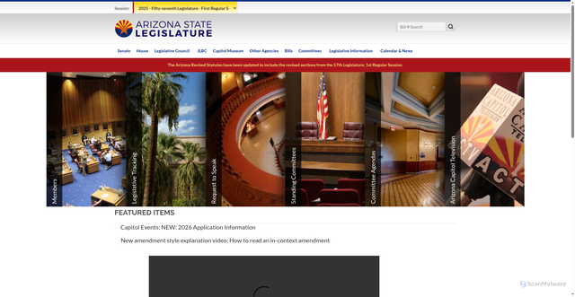 Security scan screenshot of https://www.azleg.gov/