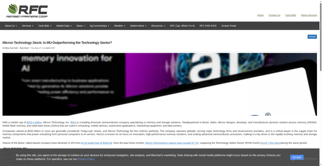 Security scan screenshot of https://www.remsencoop.com/news/story/36338531/micron-technology-stock-is-mu-outperforming-the-technology-sector