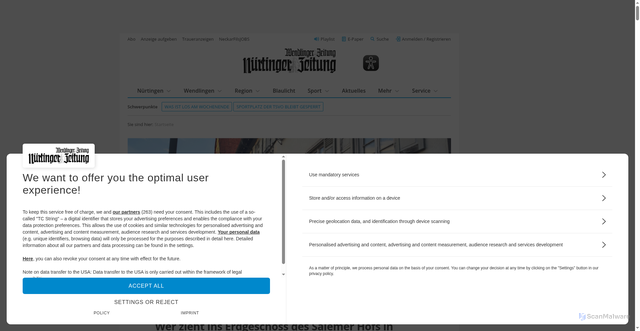 Security scan screenshot of https://ntz.de