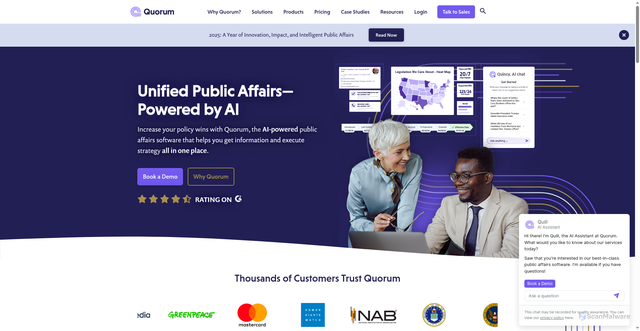Security scan screenshot of https://quorum.us