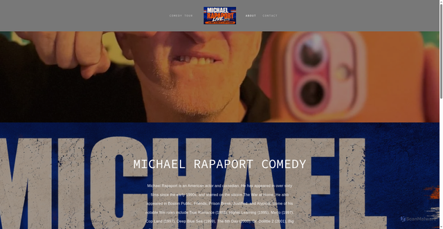 Security scan screenshot of https://www.michaelrapaportcomedy.com/welcome
