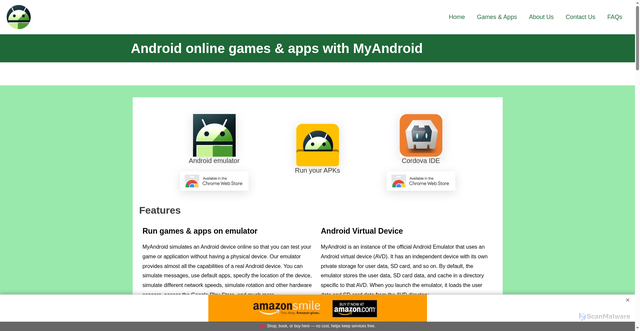 Security scan screenshot of https://www.myandroid.org