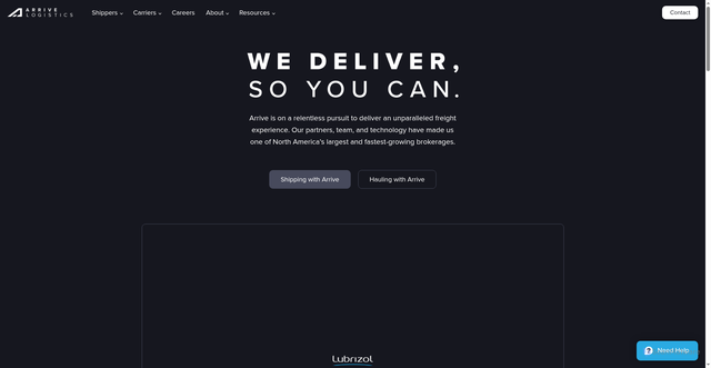 Security scan screenshot of https://arrivelogistics.com