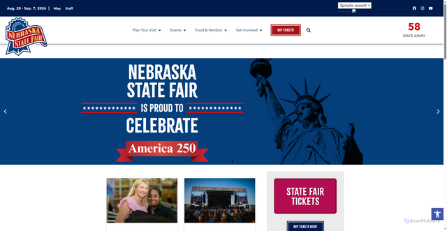 Security scan screenshot of https://www.statefair.org/