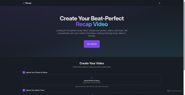 Security scan screenshot of https://yearlyrecap.com/