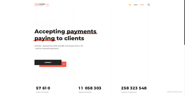 Security scan screenshot of https://free-kassa.ru