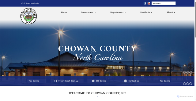 Security scan screenshot of https://www.chowancounty-nc.gov/