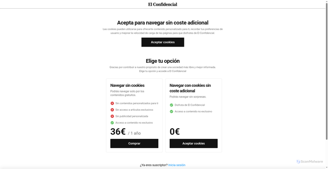 Security scan screenshot of https://www.vanitatis.elconfidencial.com