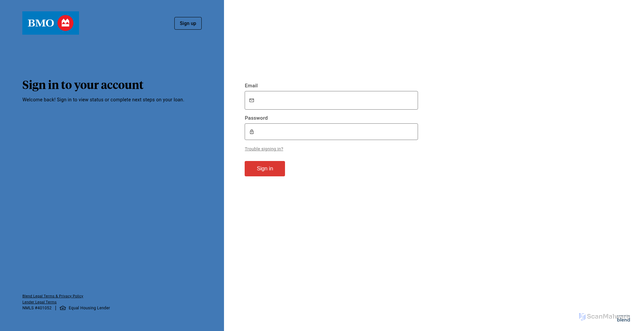 Security scan screenshot of https://lending.usdigital.bmo.com/