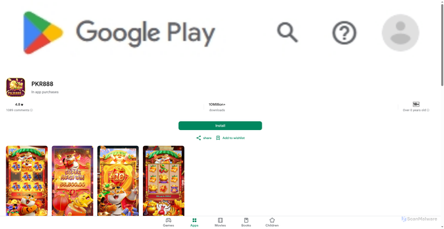 Security scan screenshot of http://rk816pkr8.com/index.html