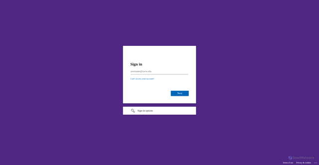 Security scan screenshot of https://o3654uww-my.sharepoint.com