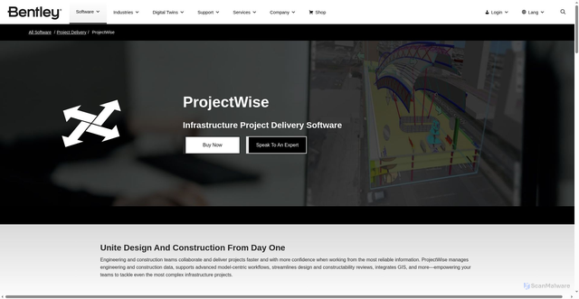 Security scan screenshot of https://projectwiseonline.com