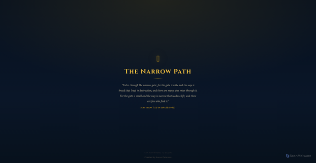 Security scan screenshot of https://thenarrowpath-sqsj16al38.edgeone.app/
