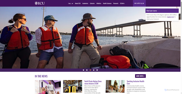 Security scan screenshot of https://ecu.edu