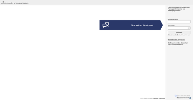 Security scan screenshot of https://portal.tetraeder.com