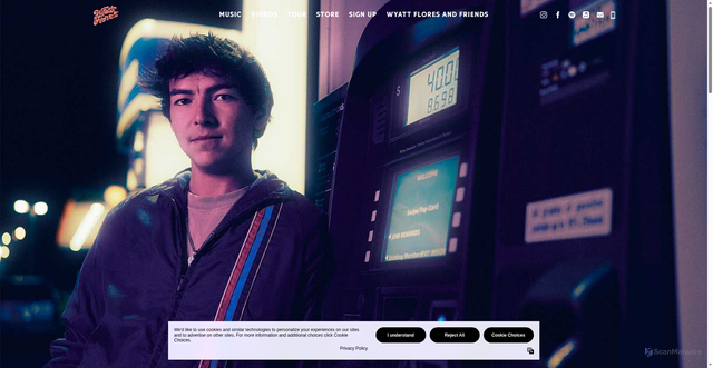 Security scan screenshot of https://www.wyattfloresmusic.com/