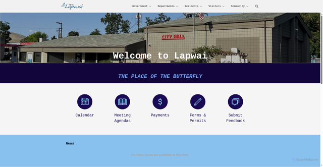 Security scan screenshot of https://cityoflapwai.gov/