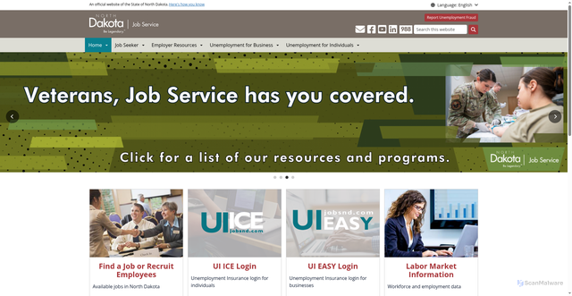 Security scan screenshot of https://www.jobsnd.com/home