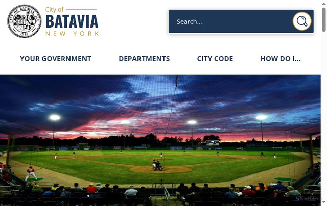 Security scan screenshot of https://www.cityofbataviany.gov/