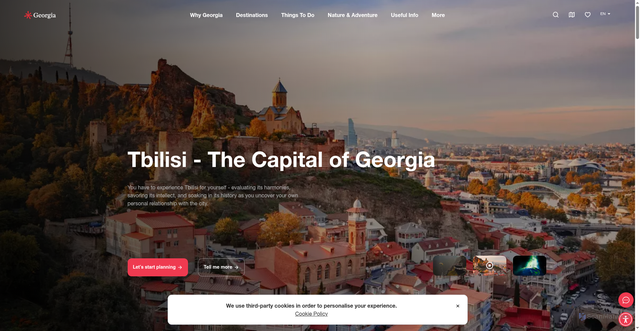Security scan screenshot of https://georgia.travel/