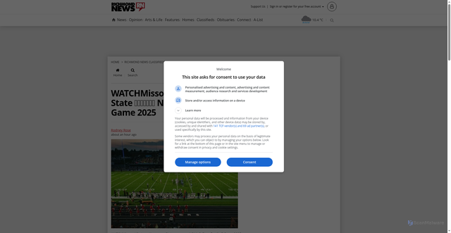 Security scan screenshot of https://www.richmond-news.com/classifieds/real-estate-rentals/accommodation-wanted/2054838