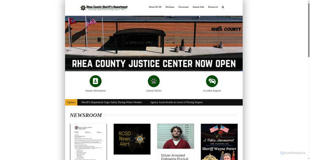Security scan screenshot of https://rheacountytn.gov/