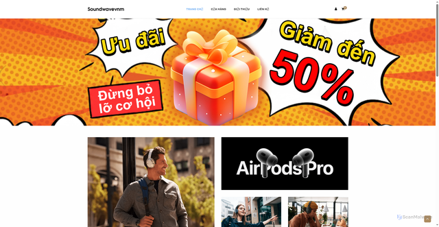 Security scan screenshot of https://soundwavevnm.com